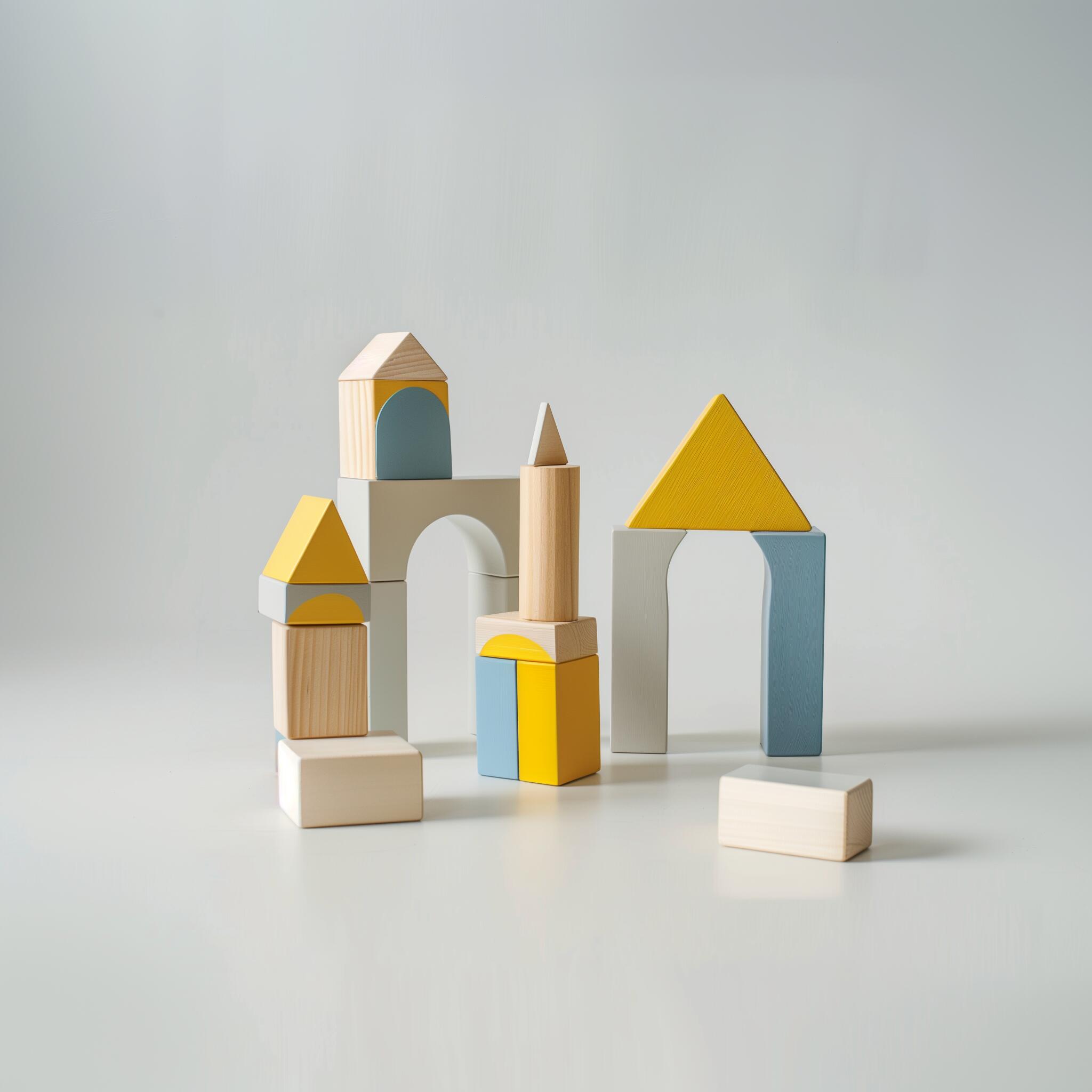 wooden blocks in building toys